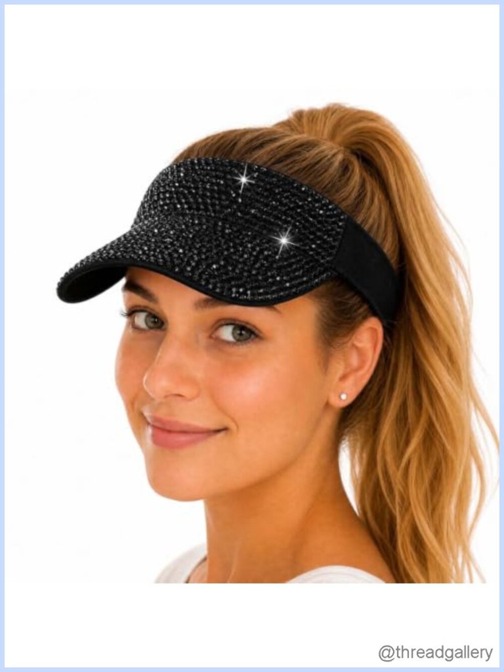 Rhinestone Sun Visor Tennis Beach Sport Hat